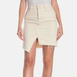 MOTHER The TomCat Slide Mini Fray Skirt Size 25